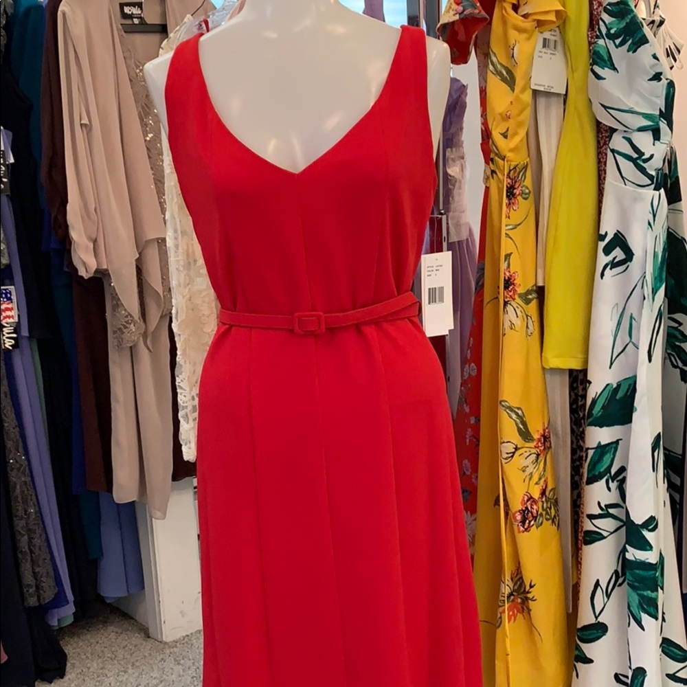 NWT Julia Jordan red dress with belt. Size 8